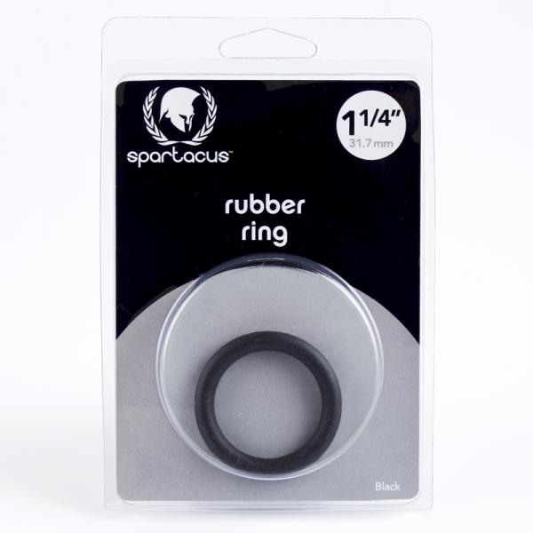 Spartacus Rubber Cock Ring 1.25in. (black)