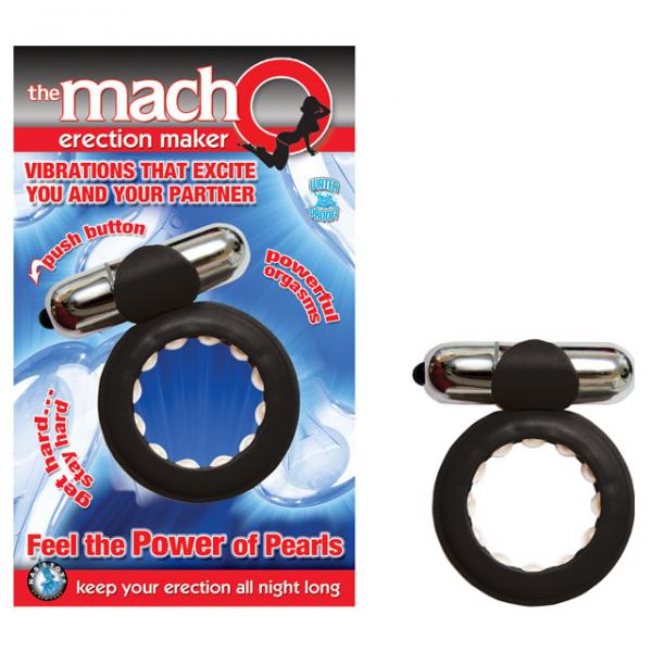 The Macho Erection Maker Cock Ring Black
