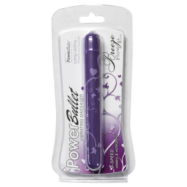 Power Bullet Breeze Flow Purple 5 inches Vibrator