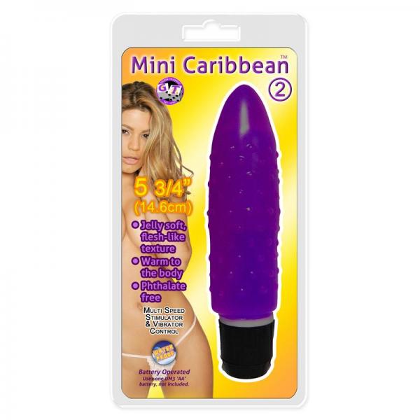 Mini Caribbean #2 Waterproof Vibrator- Purple