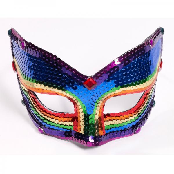 Rainbow Sequin Mask