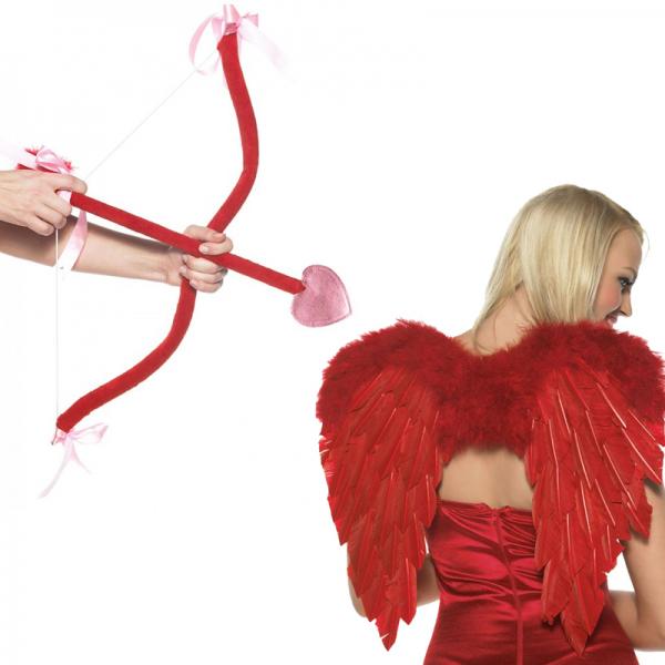 Cupid Kit - Includes Bow, Arrow And Wings O/s Red