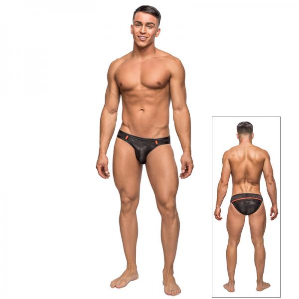 Male Power Camo Sport Net Sport Bikini Black Lrg