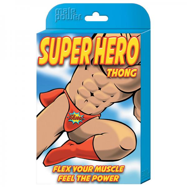 Male Power Novelty Super Hero Thong Red 1sz