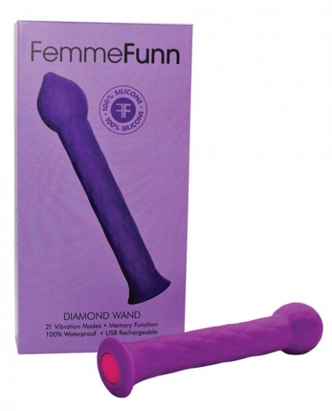 Femmefunn Diamond Wand Vibrator Purple