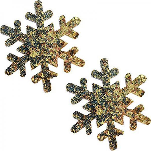 Neva Nude Pasty Snowflake Glitter Gold