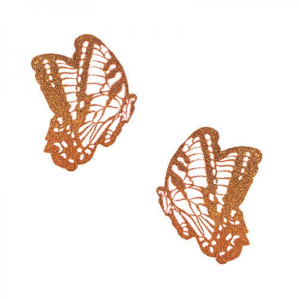 Neva Nude Pasty Butterfly Glitter Orange