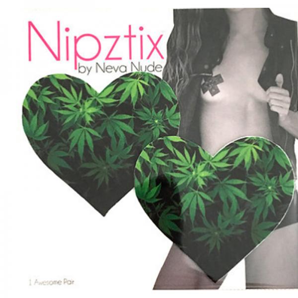 Neva Nude Pasty Heart Weed Leaf
