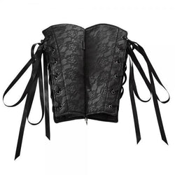 Sincerely Lace Corset Arm Cuffs O/S Black
