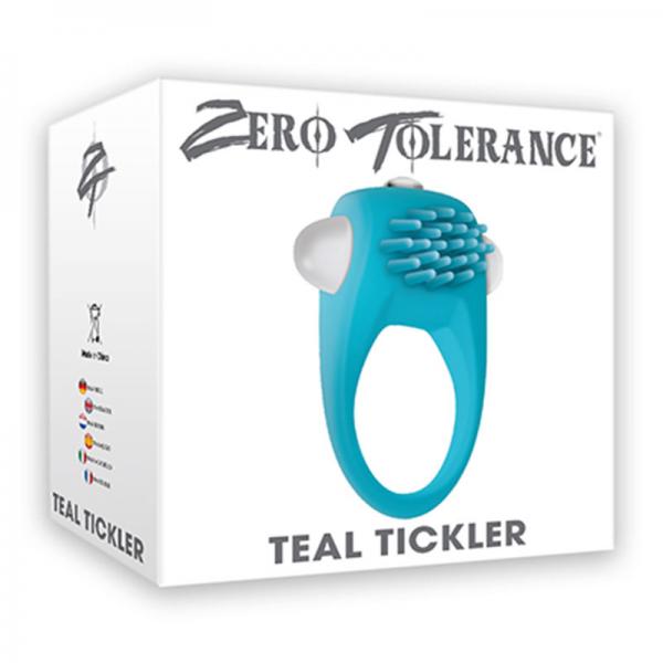 The Teal Tickler Vibrating Cock Ring