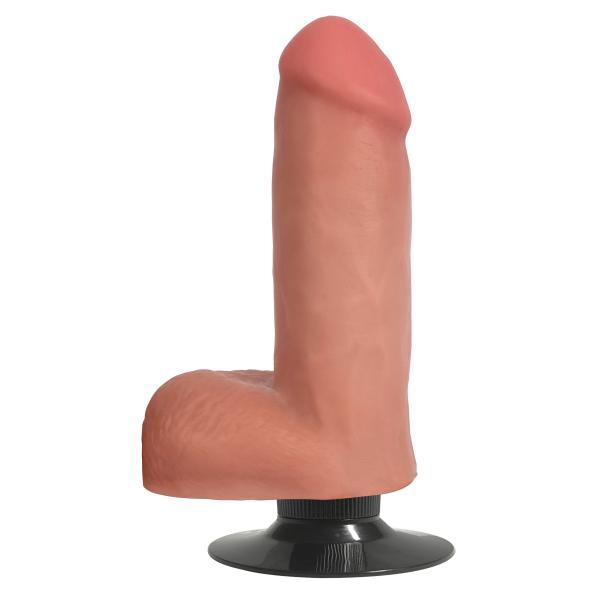 Jock 6 inches Vibrating Dong With Balls & Suction Cup Beige