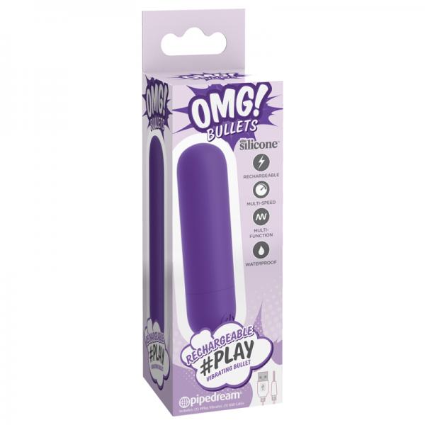 Omg! Bullets Play Rechargeable Vibrating Bullet, Purple