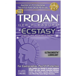 Trojan Ecstasy Her Pleasure Condoms With Ultrasmooth Lubricant