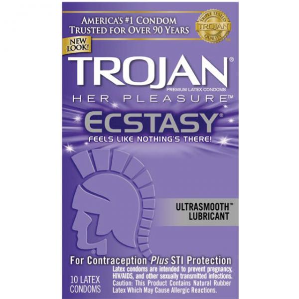 Trojan Ecstasy Her Pleasure Condoms With Ultrasmooth Lubricant