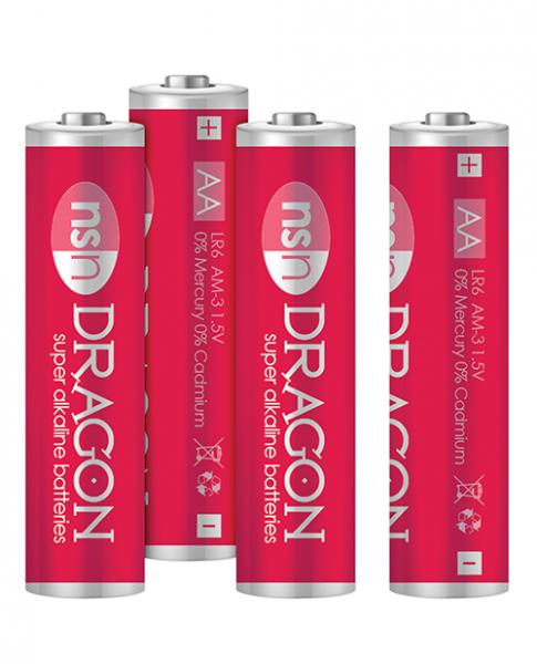 Dragon Alkaline Batteries 4 Pack AA