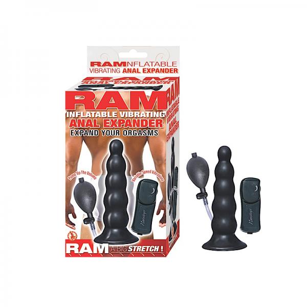 Ram Inflatable Vibrating Anal Expander Black