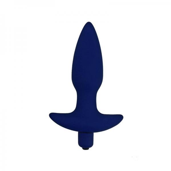 Corked 2 Silicone Waterproof Vibrating Small Butt Plug - Blue