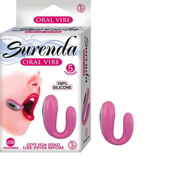 Surenda Silicone Oral Vibe 5 Function USB Rechargeable Waterproof - Pink