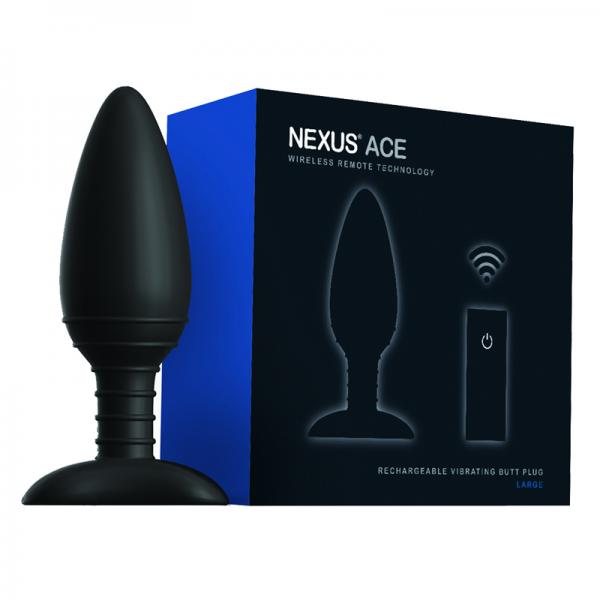 Nexus Ace Remote Control Large Butt Plug Black
