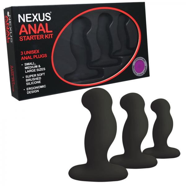 Nexus Anal Starter Kit 3 Plugs Black