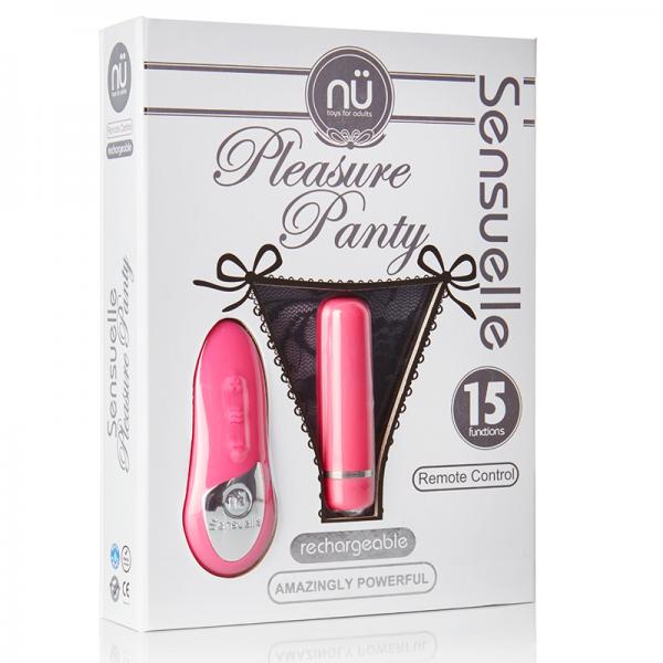Sensuelle Pleasure Panty With Remote Control 15 Function Bullet Pink