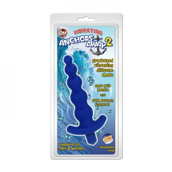 Vibrating Anchors Away 2 Anal Beads Blue