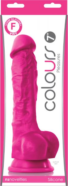 Colours Pleasures 7 inches Silicone Dildo Pink