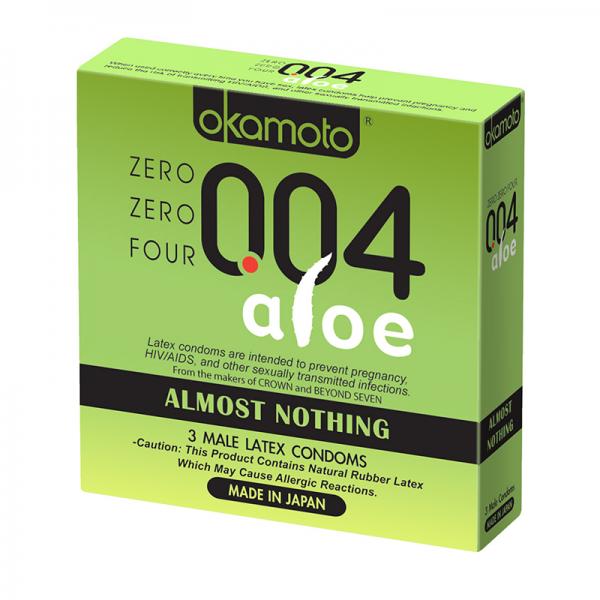 004 Almost Nothing Condom with Aloe  3 Pack
