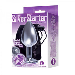 The 9's, The Silver Starter, Bejeweled Stainless Steel Plug, Violet