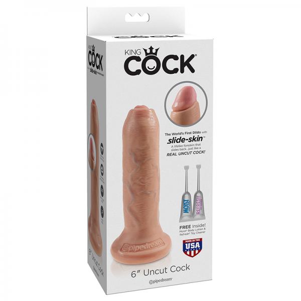 King Cock 6 inches Uncut Dildo Beige