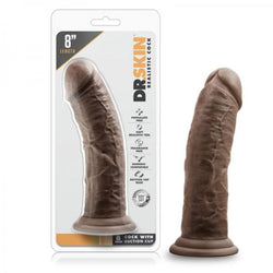 Dr. Skin - 8in Cock With Suction Cup - Chocolate