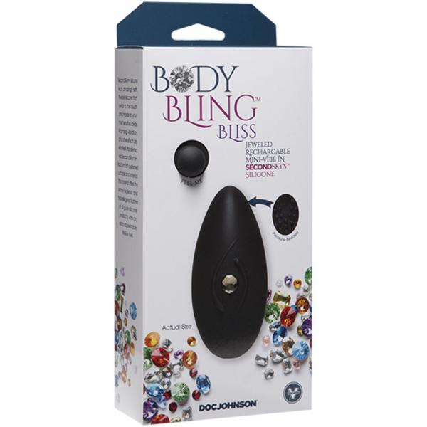 Body Bling Clit Caress Mini-vibe In Second Skin Silicone Silver