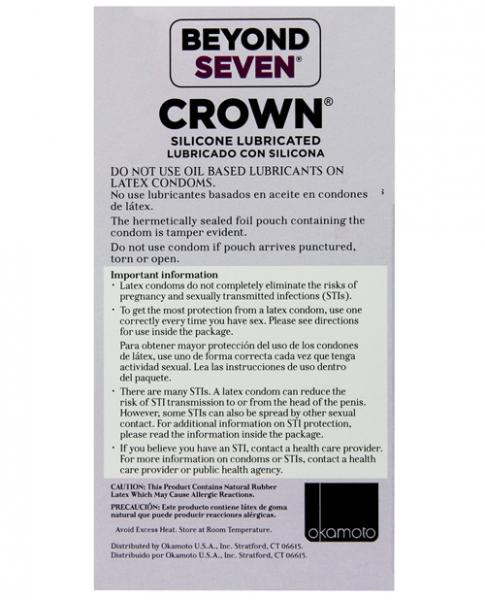 Crown Super Thin Latex Condoms Lubricated 12 Pack