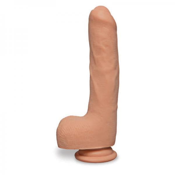 The D 9 inches Uncut D With Balls Ultraskyn Beige Dildo