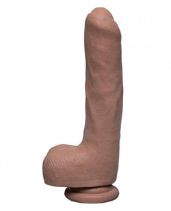 The D Uncut D 9 inches With Balls Ultraskyn Tan Dildo