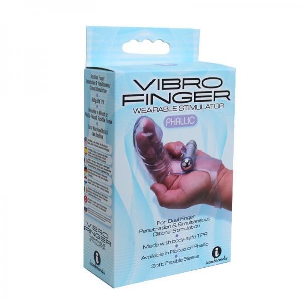 Vibrofinger Phallic Finger Massager Purple