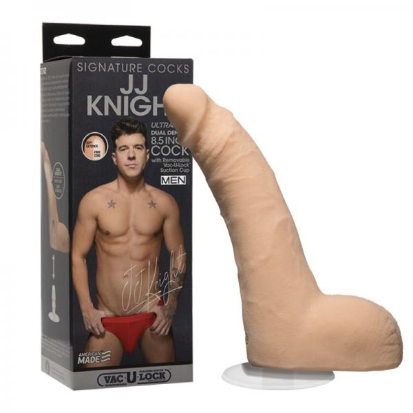 Signature Cocks Jj Knight 8.5 Inch Ultraskyn Cock With Removable Vac-u-lock Suction Cup Vanilla