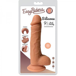 Easy Riders 9in Dual Density Silicone Dong With Balls