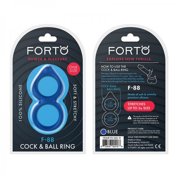 Forto F-88: Double Ring 100% Liquid Silicone Blue
